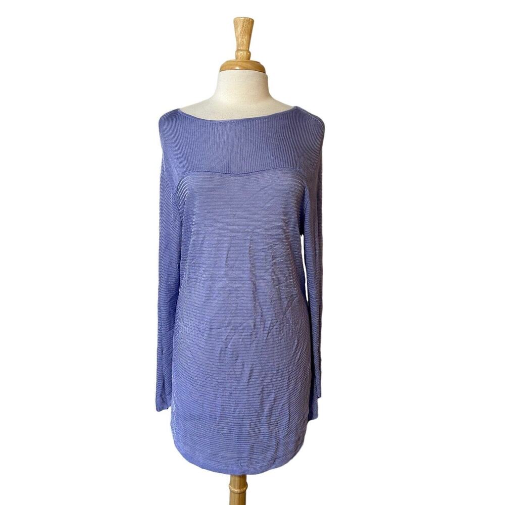 Chico's Sweater Size 2 Large Purple Pullover Lightweight Women's Casual Knit‎